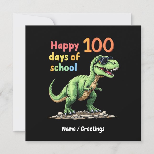 Lycklig 100 dagar av Firande Smarter Inbjudningar (Framsida)