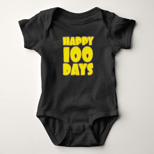 Lycklig 100 dagar - Baby 100 dagar Firande T Shirt (Framsida)