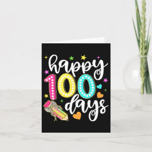 Lycklig 100 dagar Coquette Bow Apple 100 Sch Dag Kort