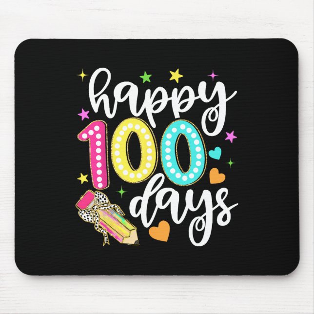 Lycklig 100 dagar Coquette Bow Apple 100 Sch Dag Musmatta (Framsidan)