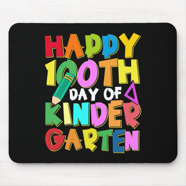 Lycklig 100 dagar för Kindergarten Kids 100 Dag fö Musmatta (Framsidan)