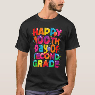 Lycklig 100 dagar för skolbåtsflickor, andra grade t shirt