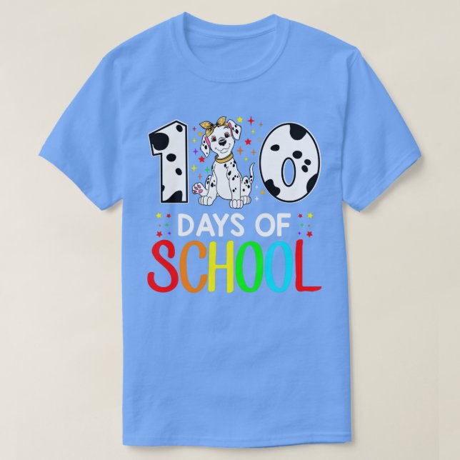 Lycklig 100 dagar för skolDalmatien Älskare Studen T Shirt (Design framsida)