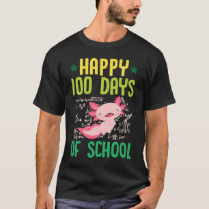 Lycklig 100 dagar för skolelever Axolotl Math Teac T Shirt