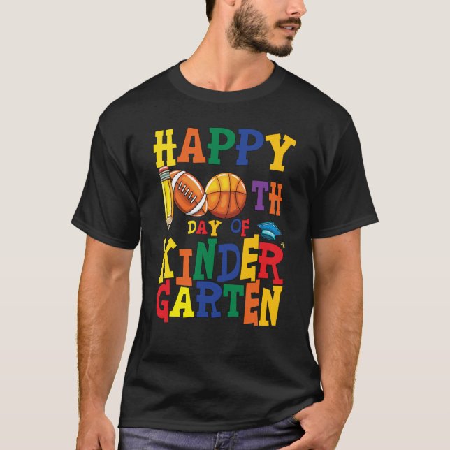 Lycklig 100 dagar för skolkläder Garten 2023 T Shirt (Framsida)