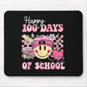 Lycklig 100 dagar för skollärare Kids Retro Groovy Musmatta