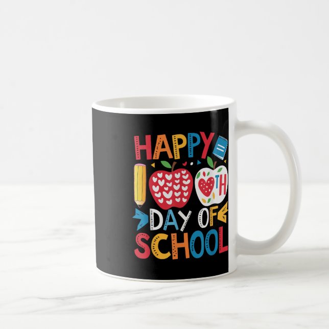 Lycklig 100 dagar för skollärare Student 100 dagar Kaffemugg (Höger)