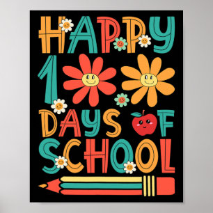Lycklig 100 dagar för skollärare Student 100 dagar Poster