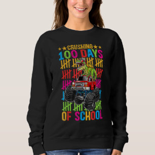 Lycklig 100 dagar för skolpojkar Dino Monster Last T Shirt