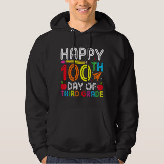 lycklig 100 dagar i tredje klass hoodie