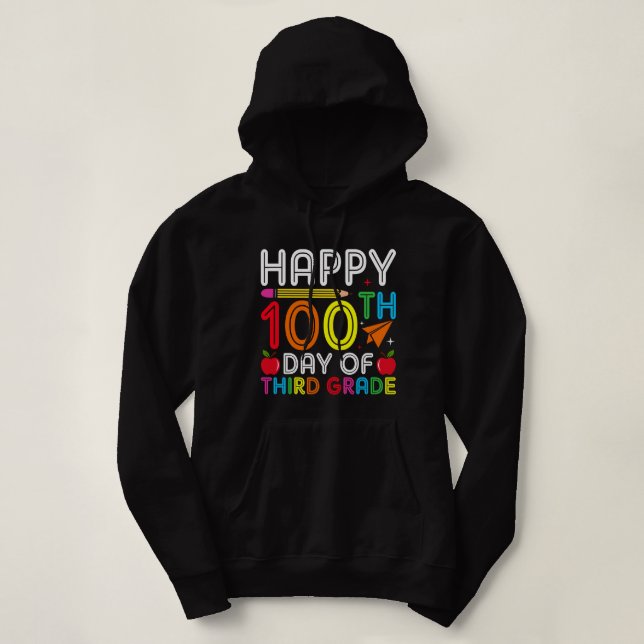 lycklig 100 dagar i tredje klass t shirt (Design framsida)