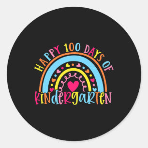 Lycklig 100 dagar Kindergarten 100 dagar i skola R Runt Klistermärke