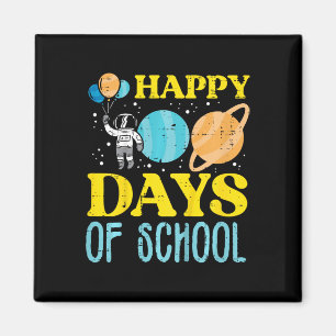 Lycklig 100 dagar med skolastronaut 100 dagar D Magnet