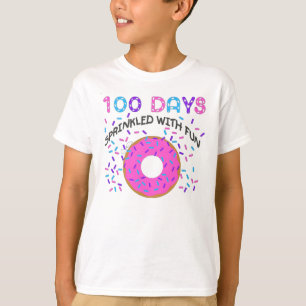 Lycklig 100 dagar med skolbarnslig sprinklad med R T Shirt