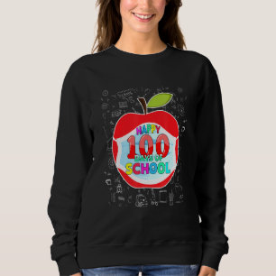 Lycklig 100 dagar med skolelever i Ansikte som trä T Shirt