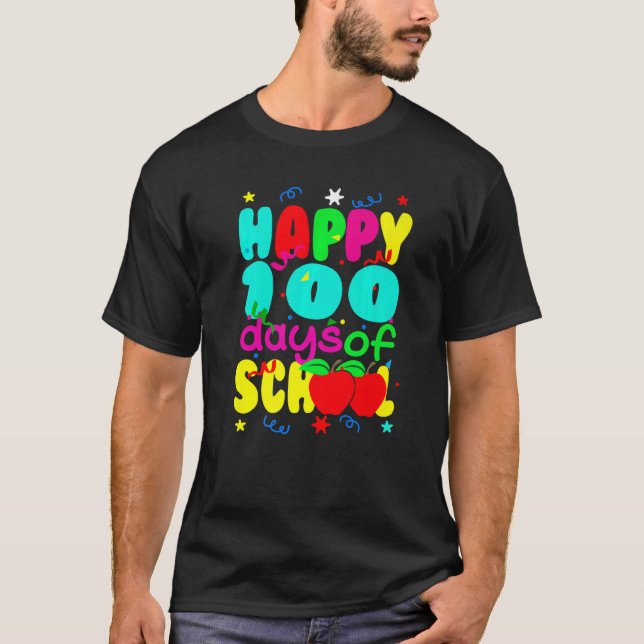 Lycklig 100 dagar med skolelever i Student Chil T Shirt (Framsida)