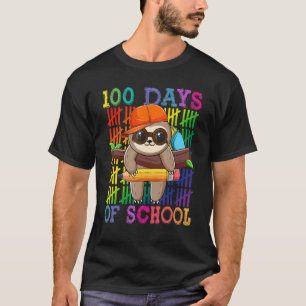 Lycklig 100 dagar skolmatta Sloth Lycklig 100th D T Shirt