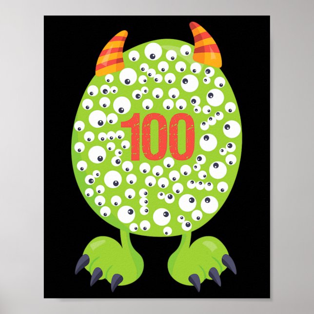 Lycklig 100 dagars barnpojke poster (Framsidan)
