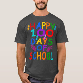 lycklig 100 dagars skollärare Studenter Kids T Shirt