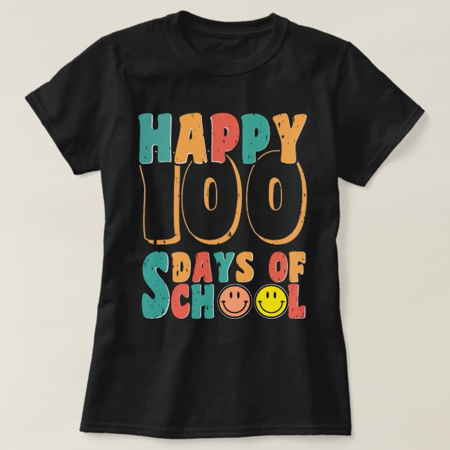 lycklig 100 dagars skolvila t shirt (Design framsida)