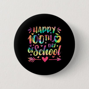 Lycklig 100-dagarsdag för regnbåge i skoltid 100 d knapp