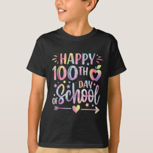Lycklig 100-dagarsdag för regnbåge i skoltid 100 d t shirt