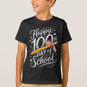 Lycklig 100-dagarsdag för regnbåge i skoltid 100 d t shirt