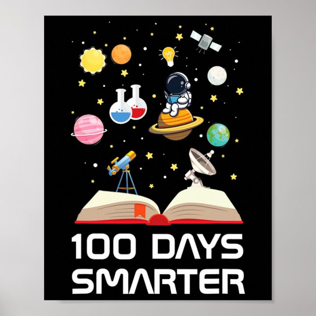 Lycklig 100-dagarsdag i skolan 100 dagar, smartare poster (Framsidan)