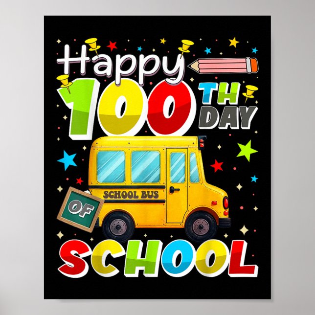 Lycklig 100-dagarsdagen för Buss-chauffören 100 da Poster (Framsidan)