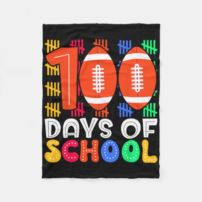 Lycklig 100-dagarsdagen för skolavhopp 100 dagars  fleecefilt (Framsidan)