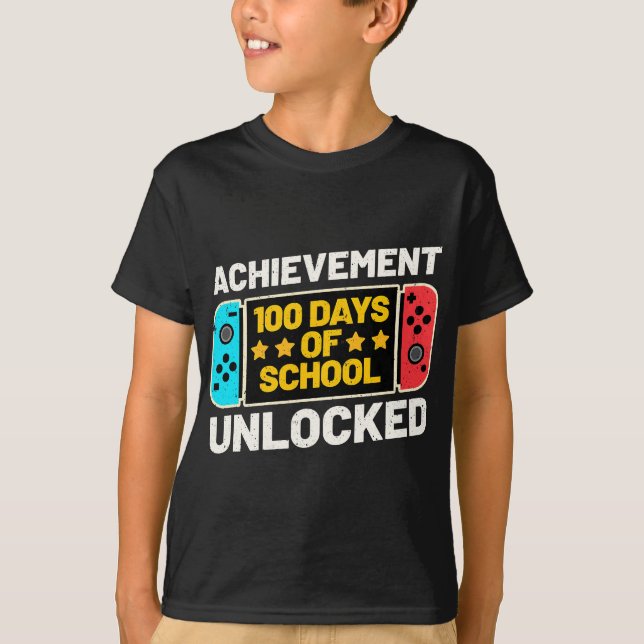 Lycklig 100-dagarsdagen för skolavslutning olåst v t shirt (Framsida)