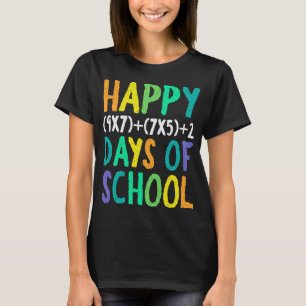 Lycklig 100-dagarsdagen för skolmatematikläraren S T Shirt
