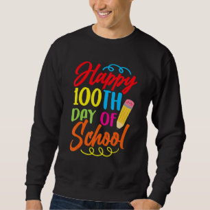 Lycklig 100-dagarsdagen för skolteamet Cute Sweet Lång Ärmad Tröja