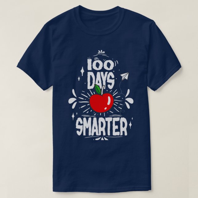 lycklig 100-dagarsdagens smartare skoltid t shirt (Design framsida)