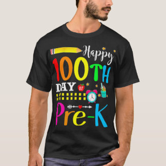 lycklig 100-dagarslärare före K 100 dagar före k T Shirt