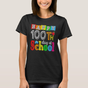 Lycklig 100-dagarsläraren student 100 dagar t shirt