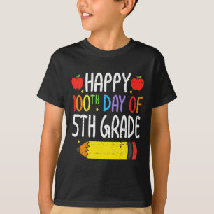 Lycklig 100-dagen för den femte klass-läraren Stud T Shirt