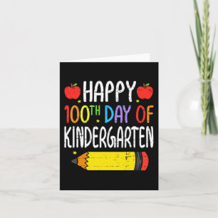 Lycklig 100-dagen för Kindergarten-läraren Student Kort