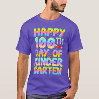 Lycklig 100-dagen i Kindergarten Lycklig tillbaka T Shirt