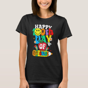 Lycklig 100:e dagen av 8:e Klass Groovy Boys Girls T Shirt