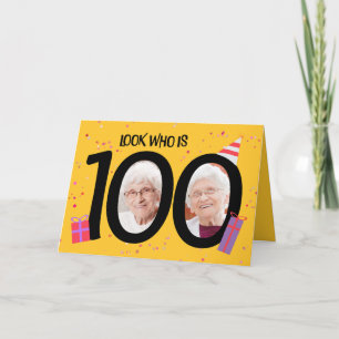 Lycklig 100:e födelsedag Big 100 Bild Ram Helgkort