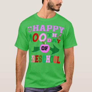 Lycklig 100:e Preschool T Shirt