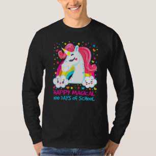 Lycklig 100 magiska dagar för skolmynningens Unico T Shirt