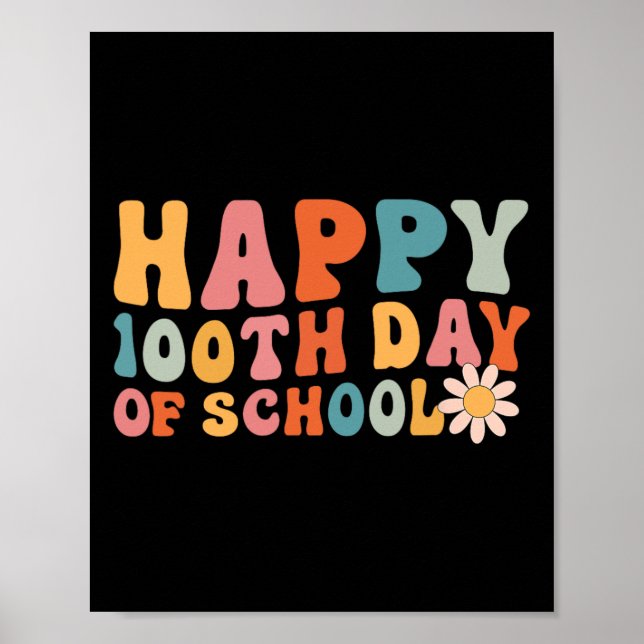 Lycklig 100 skoldag 100 dagar Brighter Girls Poster (Framsidan)
