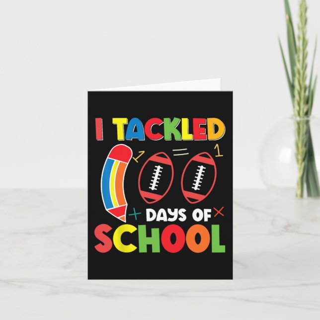 Lycklig 100 skoldag 100 skoldagar kort (Framsida)