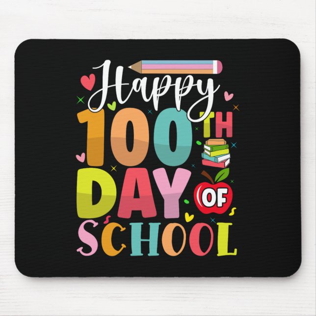 Lycklig 100 skoldag 100 skoldagar musmatta (Framsidan)