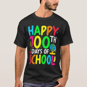 Lycklig 100 skoldag 100 skoldagar t shirt