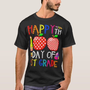 Lycklig 100 skoldag 1:a klass-läraren t shirt