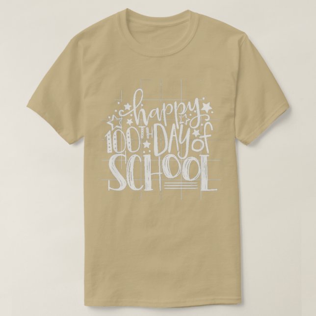 lycklig 100 skoldag 7 t shirt (Design framsida)