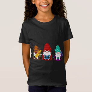 Lycklig 100 skoldag eller 3 Gnomes School 100 T Shirt